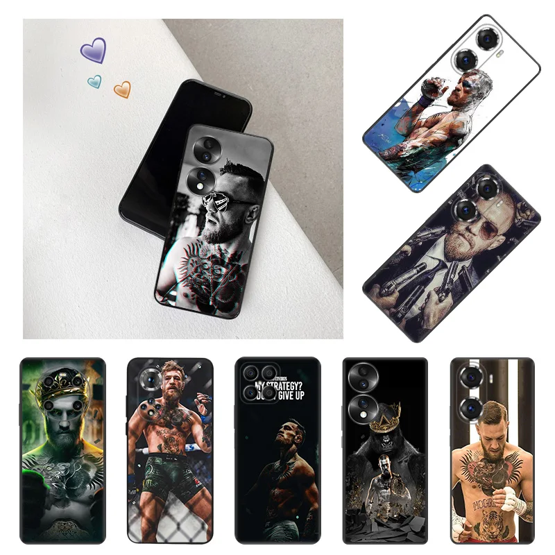 Custodie In Silicone Nero Per Honor 80 70 60 50 30I 20 X9A X8 X7 X6 X5 Magic 5 4 Conor Mcgregor King Huawei Mate 20 10 Cover