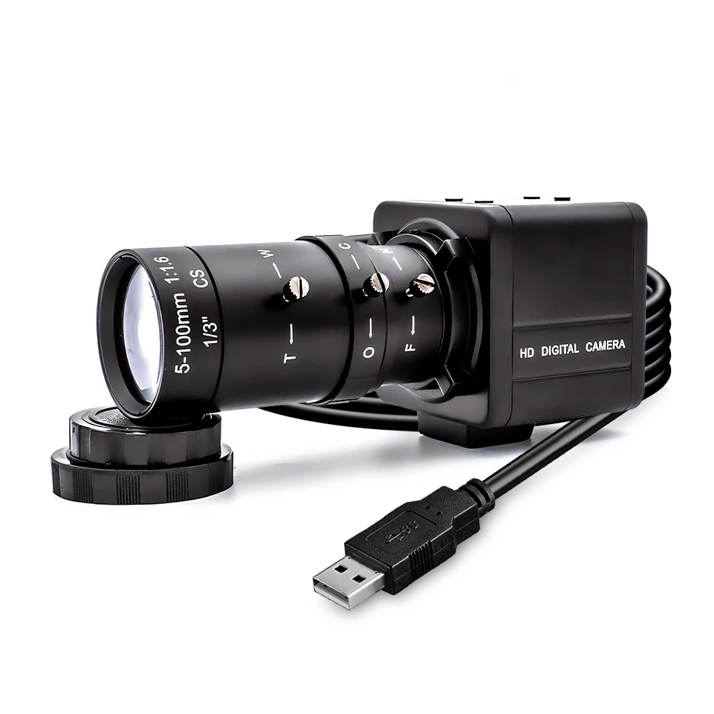 Global Shutter USB Camera 1080P 90FPS Industrial Metal Box With 5-100mm Varifoca