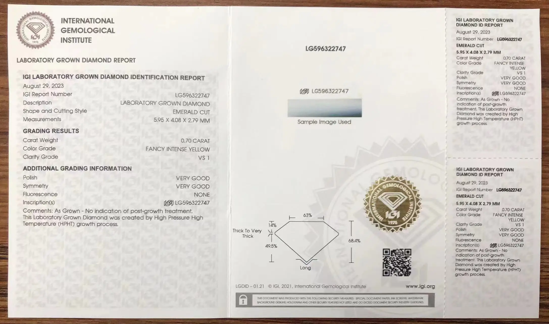 Exklusive Gelbe Laborgezüchtete Diamanten 1,0-3,0ct Smaragdschliff Laborgezüchtete Diamanten CVD HPHT Lose Diamanten Mit IGI-Zertifikat – Detail 2