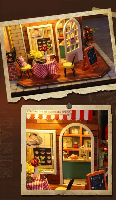 Leisurely Coffee Shop DIY Miniature House Kit 