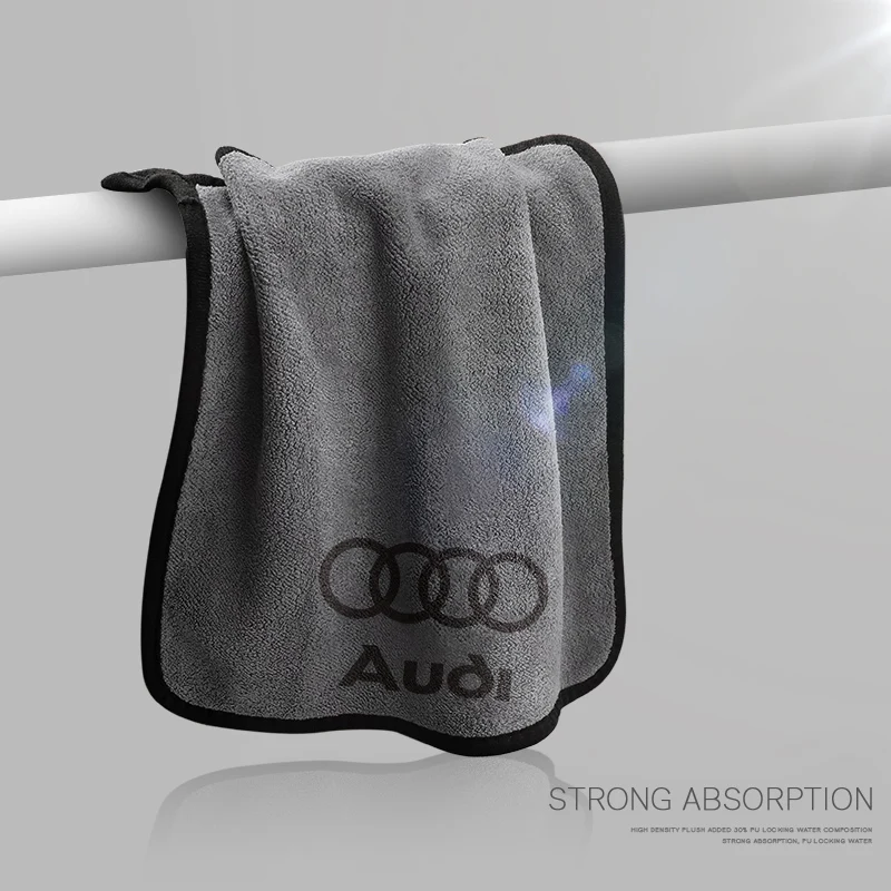 Car Wash Microfiber Towel Car Cleaning Drying Cloth For Audi Quattro A3 A4 A6 A5 Q5 A1 Q7 Q3 Q2 Q8 A7 A8 TT S1 SQ5 RSQ3 RSQ8