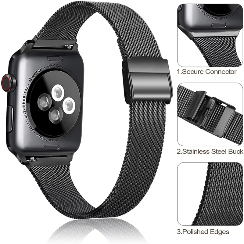 Elegant Slim Milanese Metal Watch Strap Bracelet