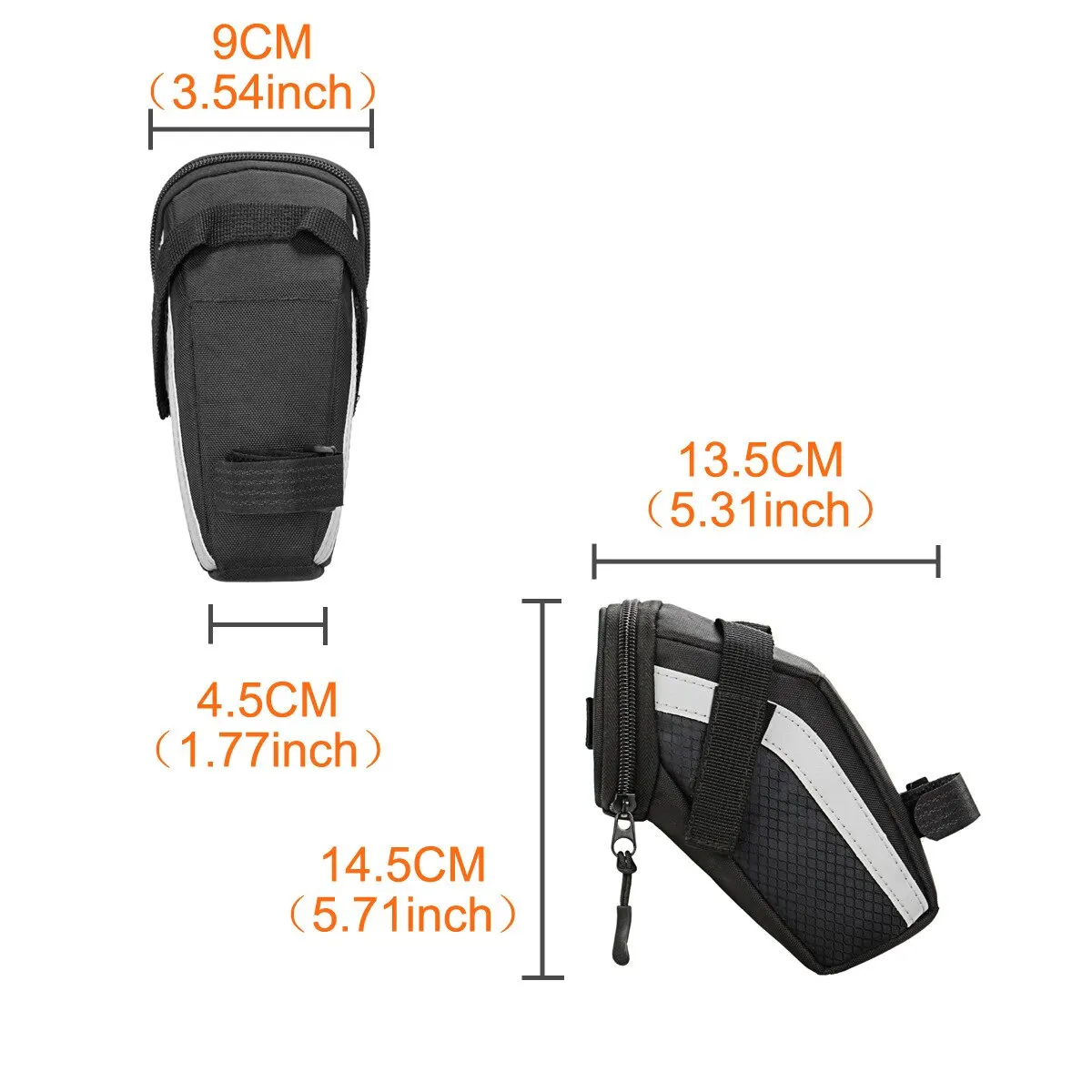 Bike Bag B SOUL 1L Bike Saddle Bag Small Storage Cycling Seat Tail Rear Pouch Reflective Accessories