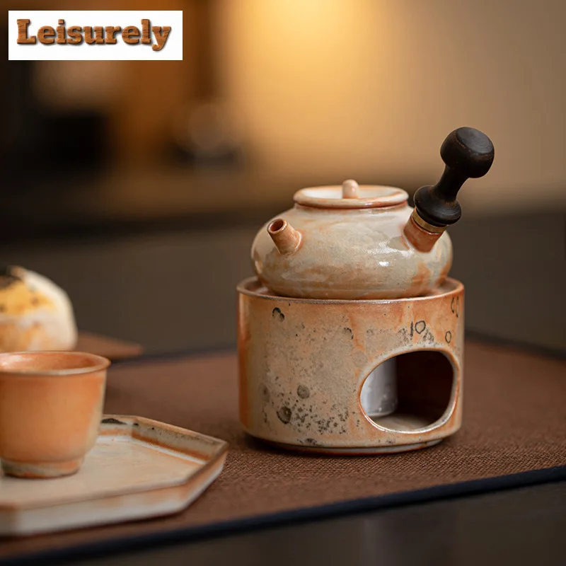 Kiln Fambe Tea Warmer Holder Tea Jug Heater Candle Heater Stove Household Kettle Stand Baked Milk Jar Carbon Furnace Drinkware