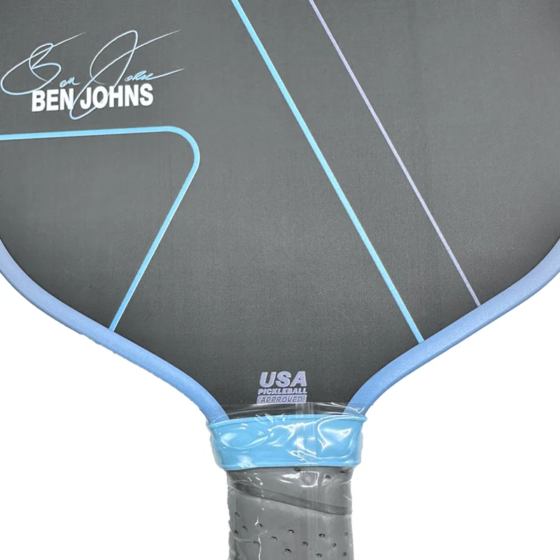 Pickleball Paddle Thermoformed Unibody Gradient BEN JOHNS T700 Raw Carbon Fiber USAPA Approved Spin Textured Surface