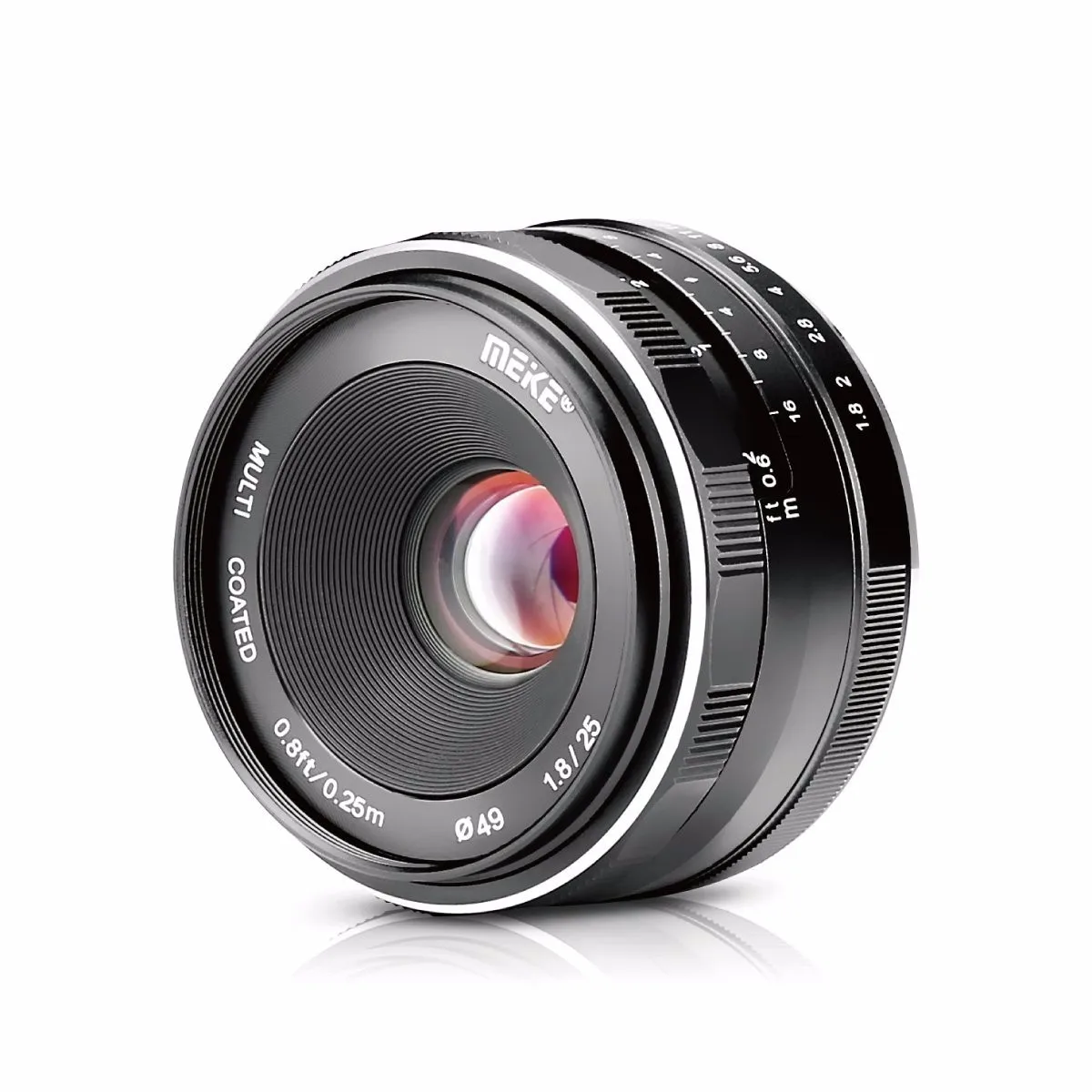Meike 25mm f1.8 Large Aperture Manual Lens for Olympus Micro 4/3/Sony E/Canon EF