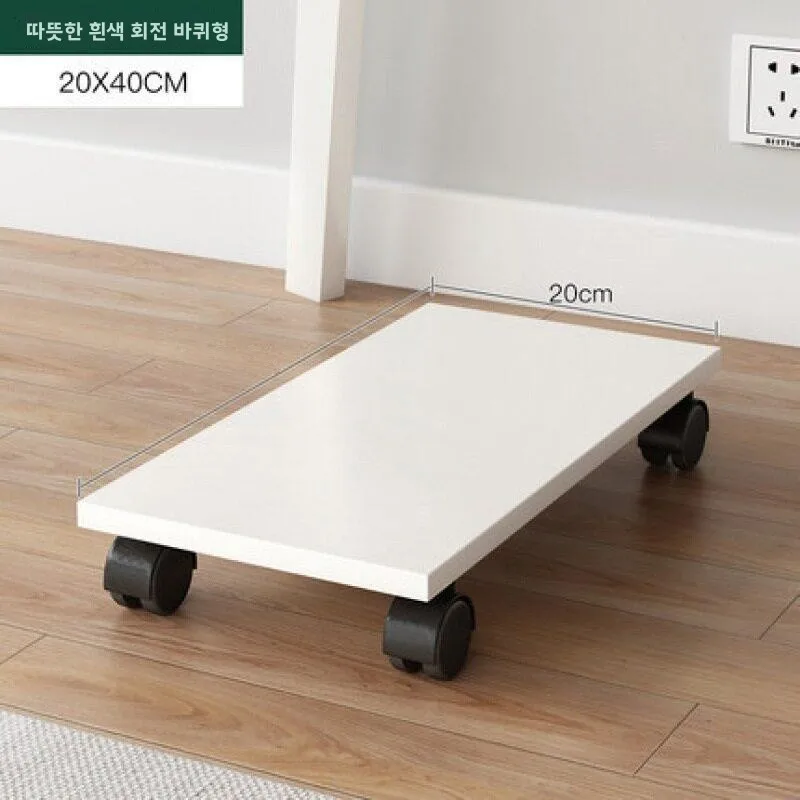 롤러 베이스 스탠드가 있는 데스크탑 컴퓨터 본체 프레임, 트레이 패드가 있는 슬라이드 휠 모바일, 컴퓨터 케이스 지지대