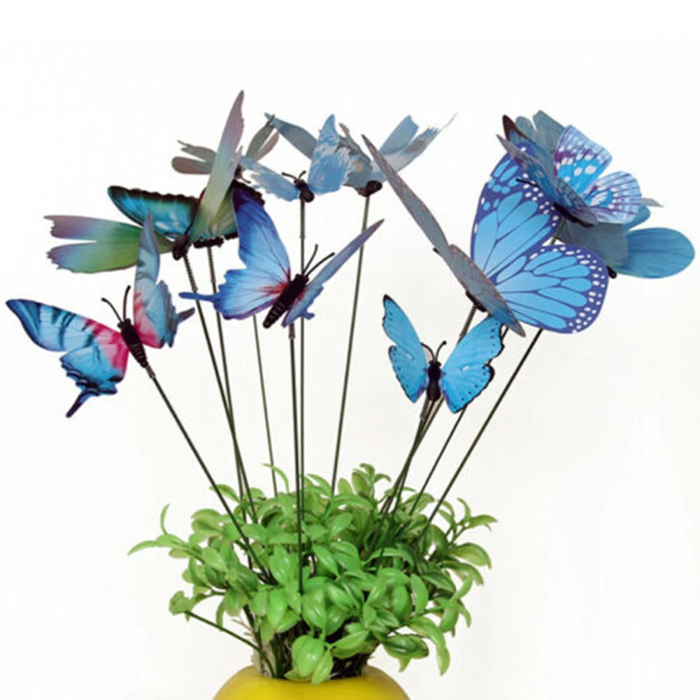 

Garden Butterflies Butterfly Stakes Garden Yard For Indoor And Outdoor Gardens Lawn Ornaments Casement Boxes Decor