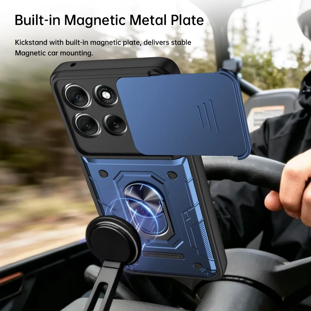 Slide Camera Protection 360° Ring Holder Phone Case
