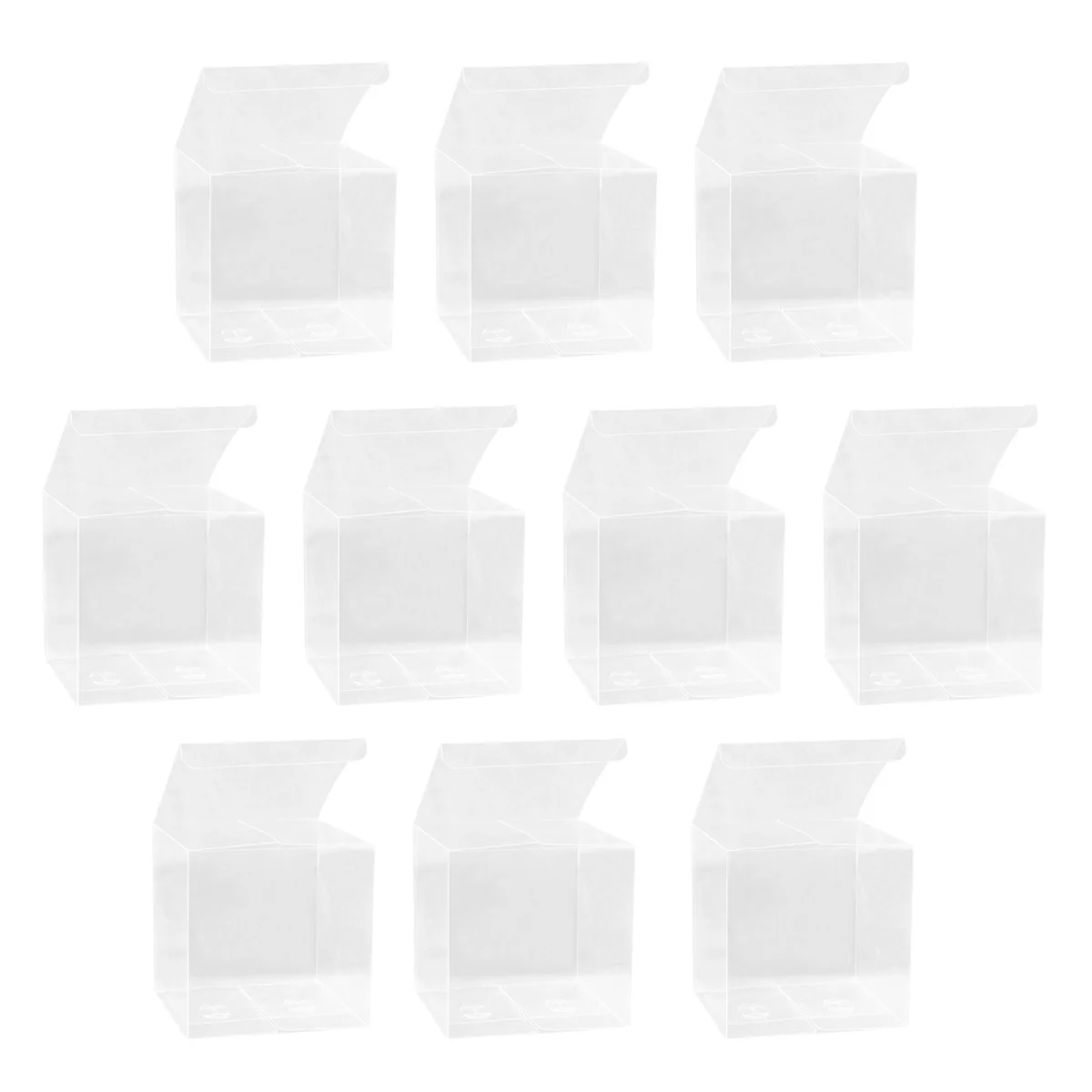 

10/25pcs 4x4x4cm Clear Plastic Pvc Packing Wedding Bulk Candy With Lids Transparent Candy Wedding Bulk Candy With Lids For Gift