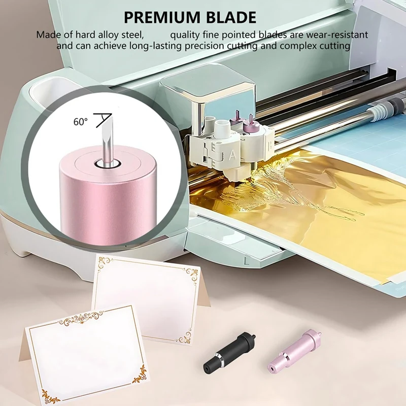 Deep Cut Blade For Cricut Maker 3/Maker/Explore 3/Air 2/Air/One/Venture 60&deg;Deep Point Blade And Housing