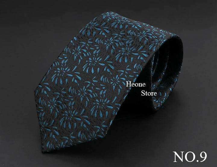 Neuartige Herren-Krawatte mit Blumenmuster, Rose, Sternbild-Design, Wellenlinien-Muster, Rot, Blau, Grün, passend für Party, Abendessen, Hochzeit, Krawatte – Detail 10