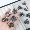New Korean Style Alloy Rhinestone Black Hair Crab Claw For Ladies Women Headwear Summer Elegant Shining Hairpins Side Barrettes