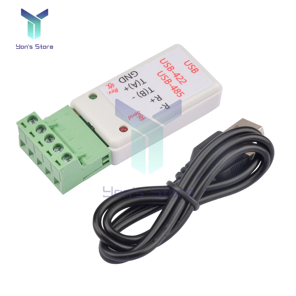 

RS422 RS485 USB to 485/422 Serial Converter Adapter ch340T Chip with LED Indicator TVS surge protection