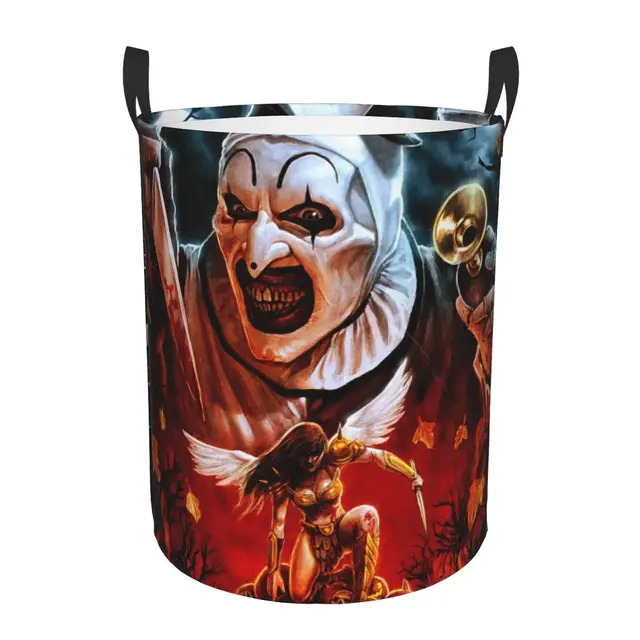 A Slightly Spooky and Highly Practical Addition to Any Nursery: The Horror Clown Halloween Movie Terrifier Laundry Basket