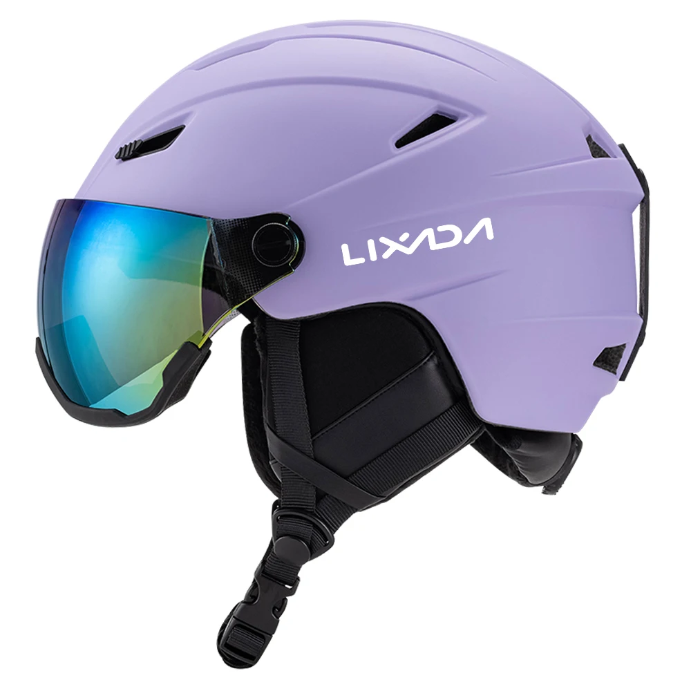 Integrated Ski Helmet Men and Women Snowboard Helmet with Removable Visor Goggles 3