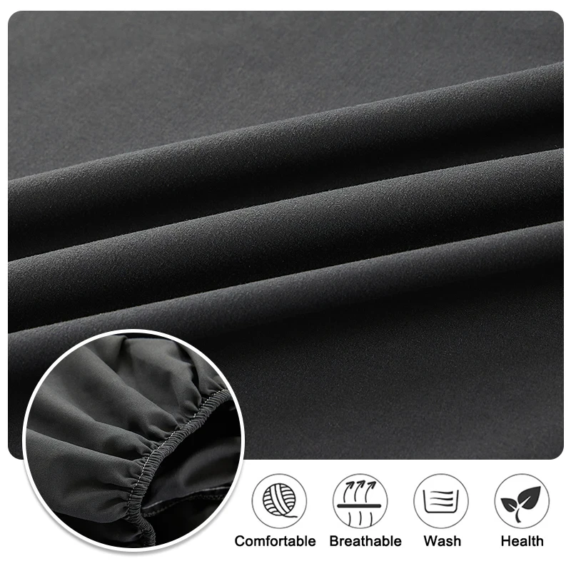 100% Cotton Fitted Bed Sheet with Elastic Band Solid Color Mattress Cover for Single Double King Queen Bed 140/150/160/180x200 4