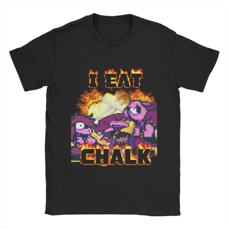 I Eat Chalk Meme T-Shirt Retro Pixel Art Funny Tee OUT1163