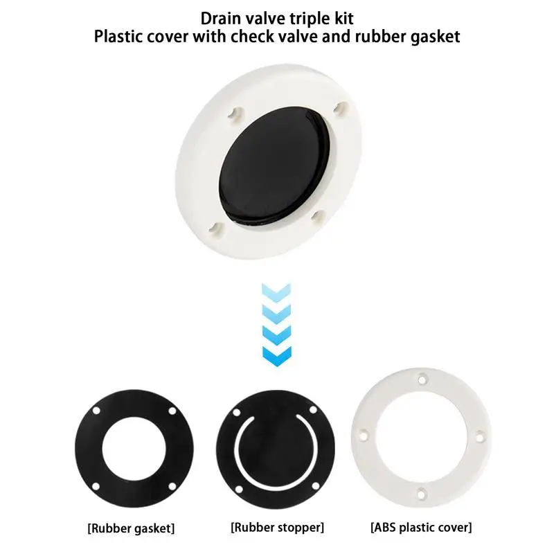 Scupper Valves For Boats Multipurpose Kayak Scupper Valves Thickened White Drain Check Valve Boat Accessories For Saltwater