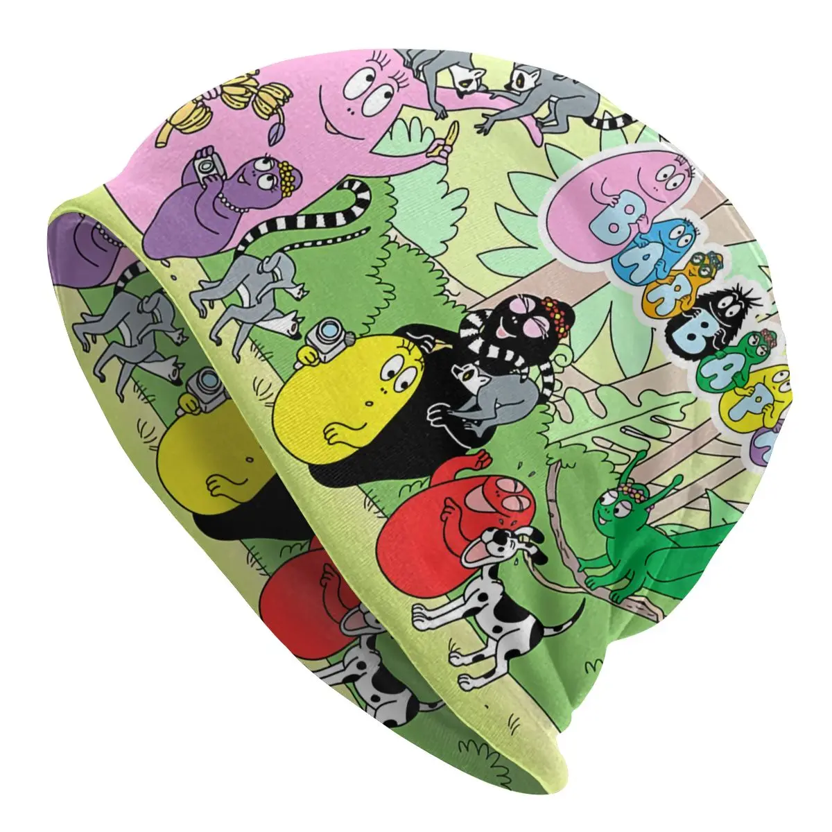 

Cool Winter Warm Women Men Knitting Hat Unisex Adult Les Barbapapa Cartoon Skullies Beanies Caps Cute Bonnet Hats