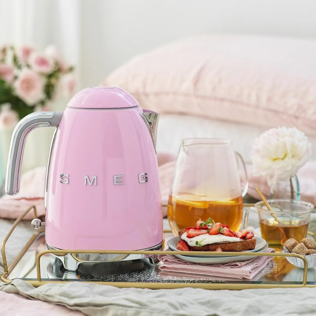 Style Electric Water Kettle with Automatic Shutoff, Removable Base, and Water Indicator, Pink 5