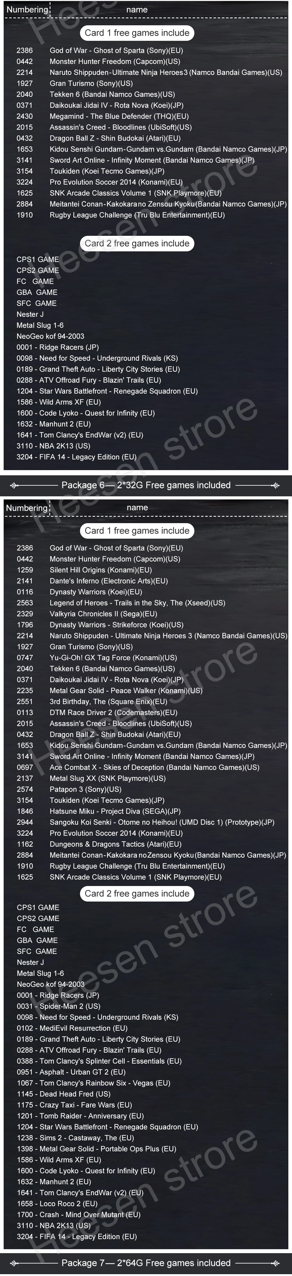 Original PSP refurbished PSP for Sony PSP 1000/3000 PSP-1000 game console 16 32GB 64GB 128GB memory card handheld game console