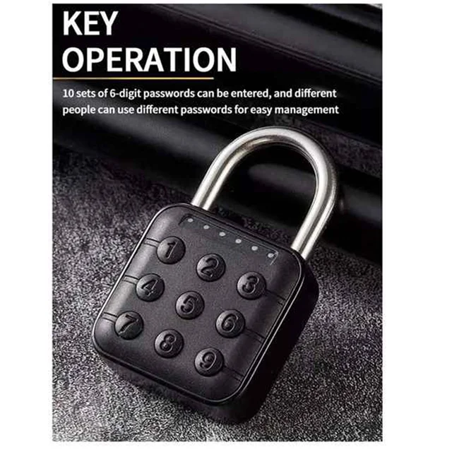 B03B-Tuya Padlock Password Electronic Lock Keyless Quick Unlock Anti Theft Padlock IP67 Waterproof Home Securit Lock 5