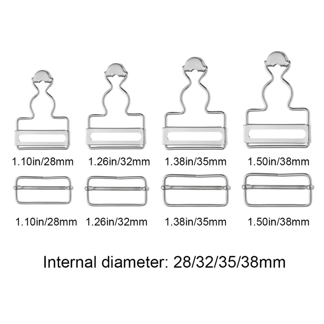 6 Set Fibbie Metalliche Per Salopette - Clip Reggicalze Con Bottoni Jeans | Scorrevole E Regolabile - Foto 10