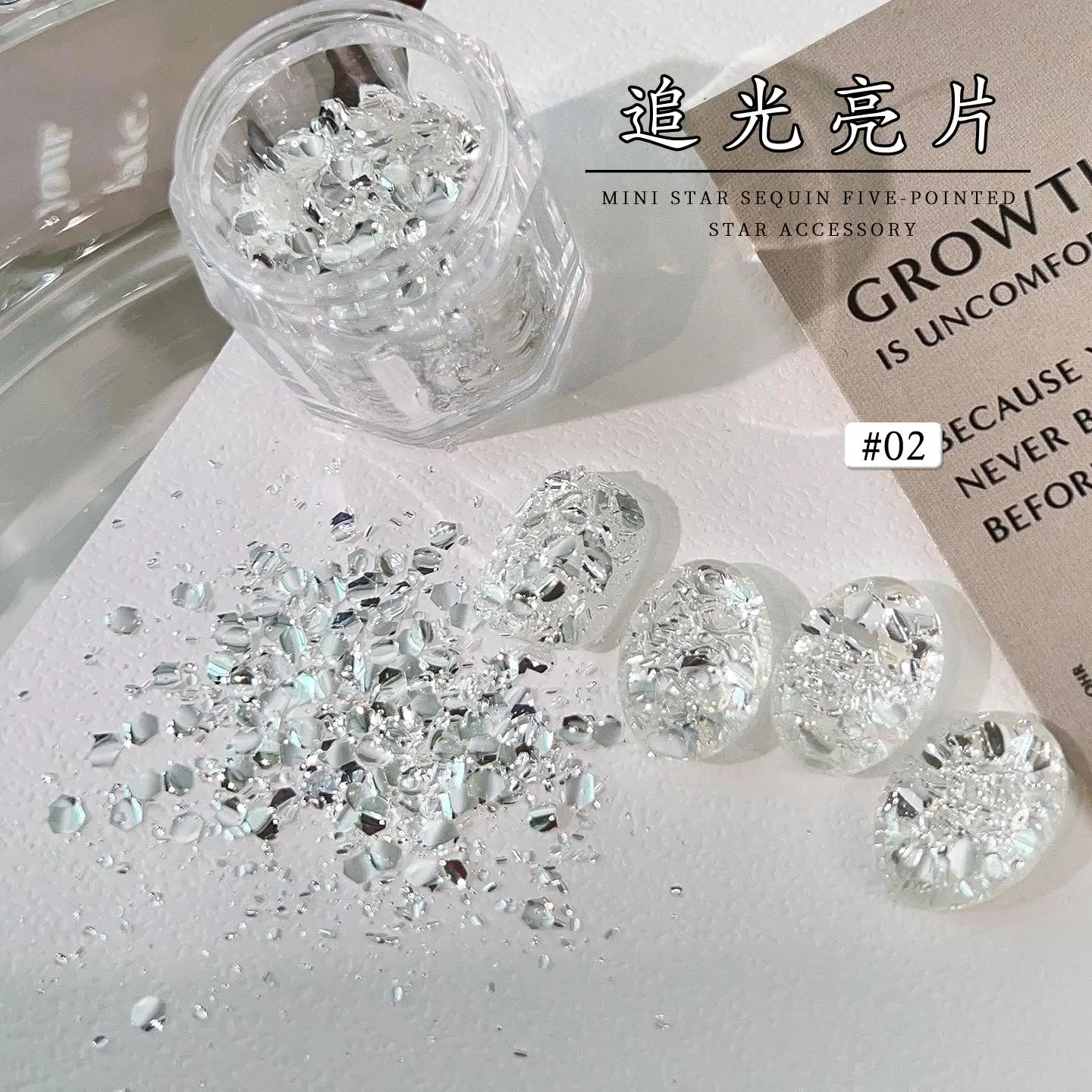 3D Dazzling Nail Glitter Sequins 1/2Boxes Mixed-Shapes For Festival Party Manicure