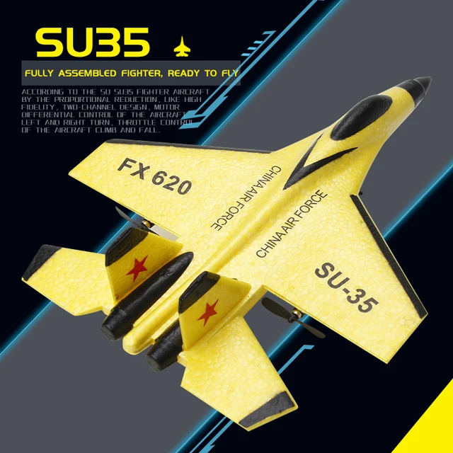 RC Plane SU35 2.4G With LED Lights Aircraft Remote Control Flying Model Glider EPP Foam Toys Airplane For Children Gifts 3