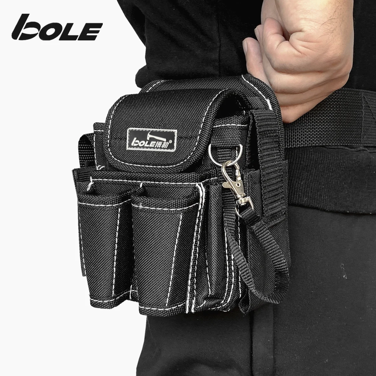 best electrician tool bag BOLE Small Tool Waist Bag, Special Waist Bag For Thickened Waterproof Multimeter Multi-functional Electrician Tool Bag tool chest for sale