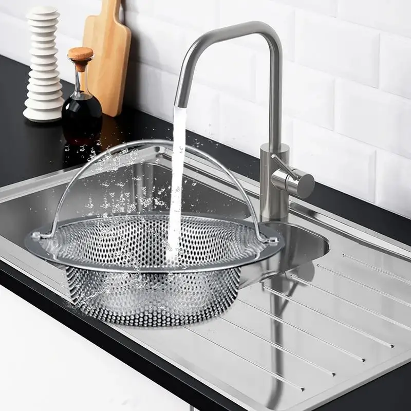Universal Stainless Steel Sink Strainer Kitchen Sink Drain Basket Drain Strainer Mesh Basket Kitchen tool