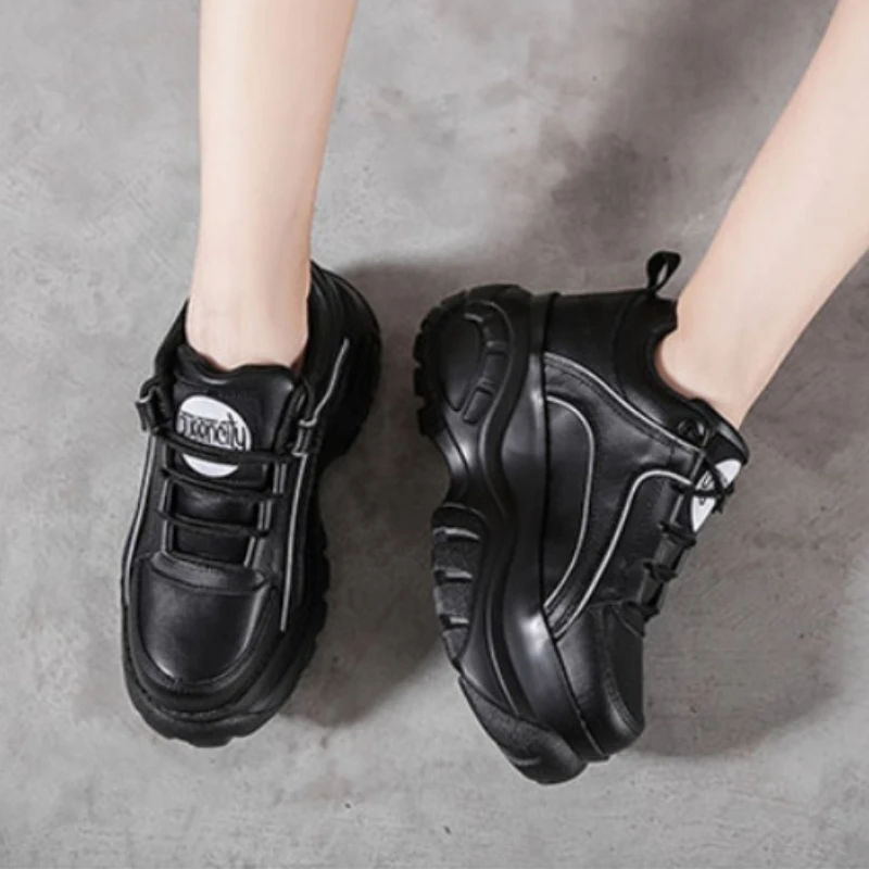 

NEW Thick-soled Sneakers Female Harajuku Retro Platform Shoes Casual Comfortable Breathable Increased Shoes Women Zapatos Mujer