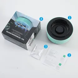 Enhanced Product Title: Portable Automatic Air Purification Ashtray with Anion Technology (Starry Sky Green)