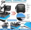 AKEYDIY 5 in 1 Heat Press Machine for t Shirts Professional Swing Away Heat Press Digital Combo 12" x 15" 360-degree Rotation 3