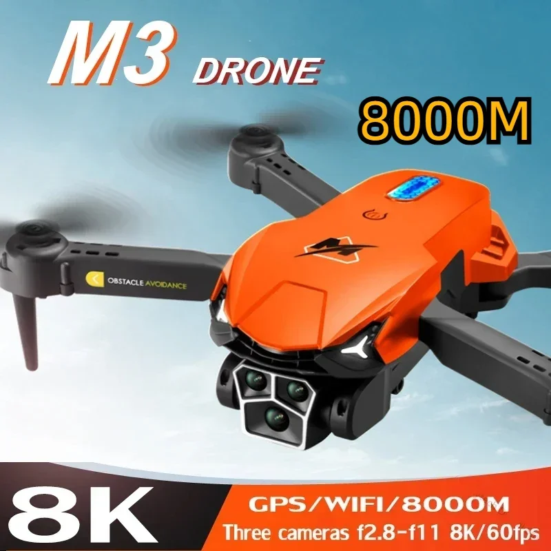 

M3 8K RC Plane Photography Drone Optical Flow Positioning Aircraft Four-Way Obstacle Avoidance Drone for Adults and Children