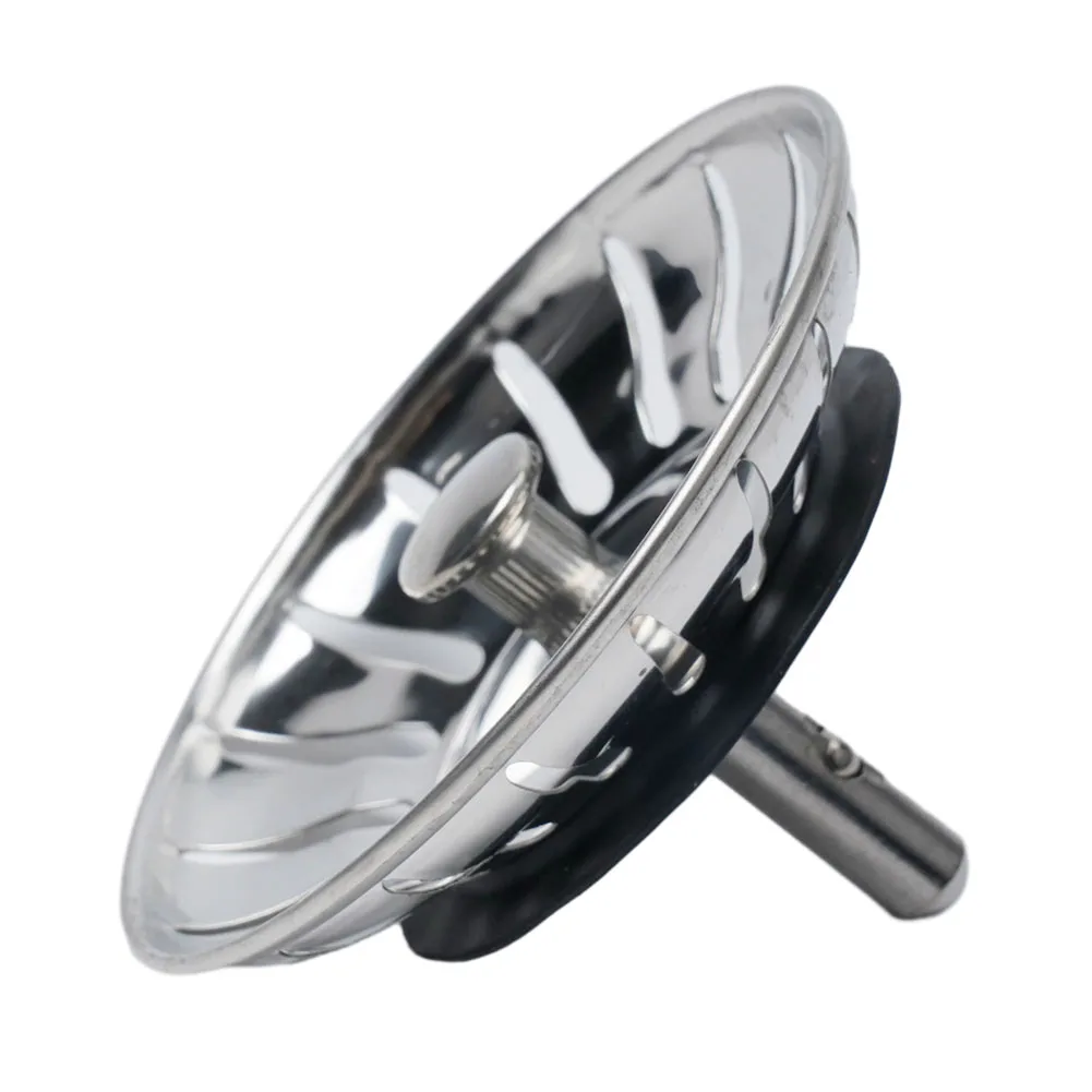 Stainless Steel Kitchen Sink Strainer Waste Drain Plug 80mm Basin Drain Stopper Bathroom Sealing Sink Floor Replace