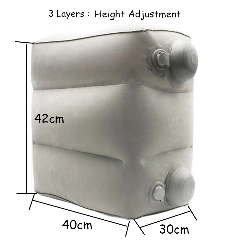 Poggiapiedi Gonfiabile Da Viaggio - Cuscino Regolabile Per Aereo, Auto E Treno - Foto 13