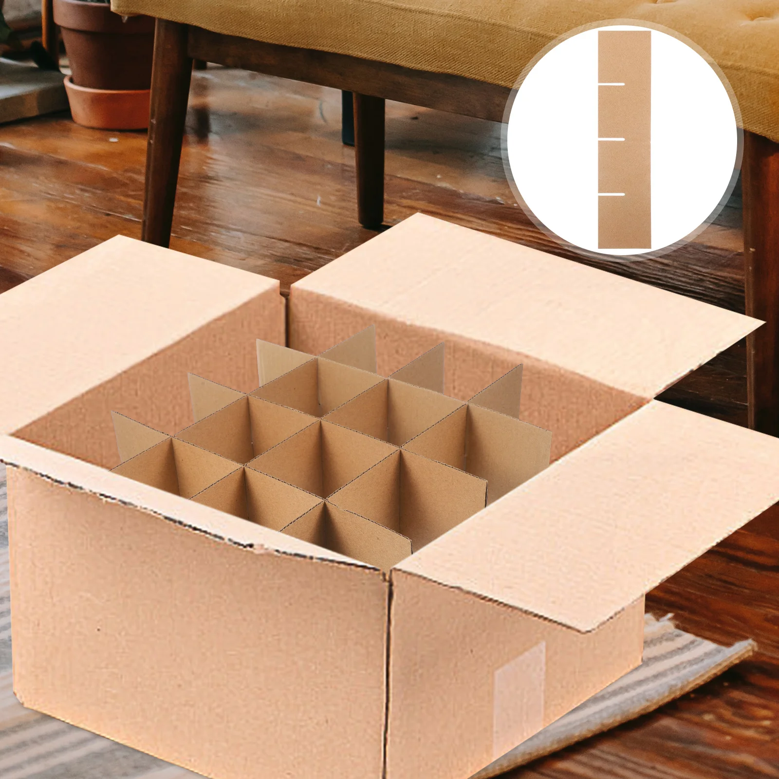 

6 pcs Cardboard Box Dividers Cardboard Packing Box Divider Glass Dish Cardboard Divider