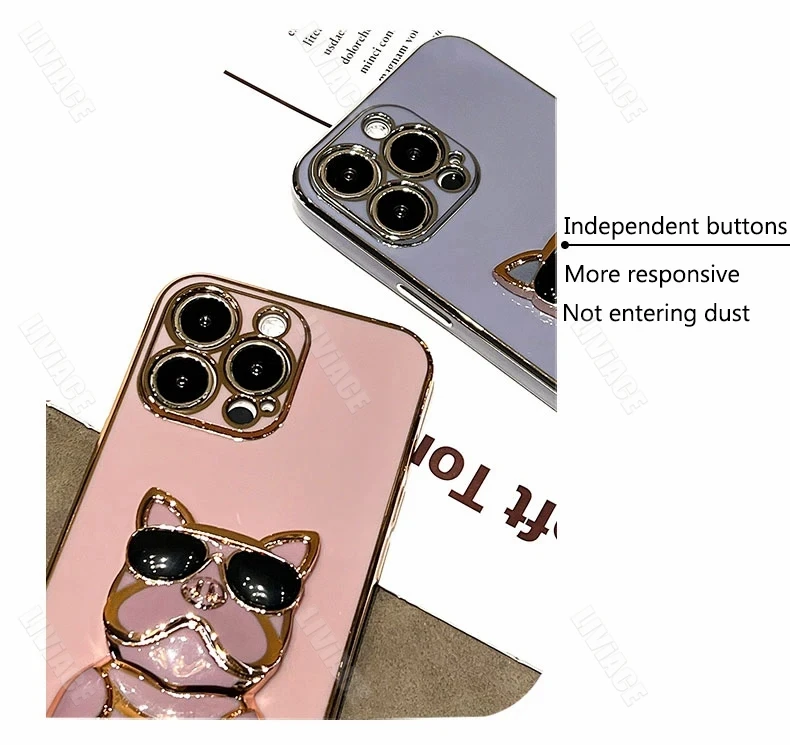 Bulldog bevonatú napszemüveg tok Samsung Galaxy A05 A05S A14 A54 A04 A34 A24 M14 4G 5G tokhoz_voghion.com