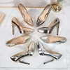 European American Waterproof Platform Nightclub Slim Heel Women's Sexy Single Shoes Pointed Toe Shallow Mouth High Heels Women 1