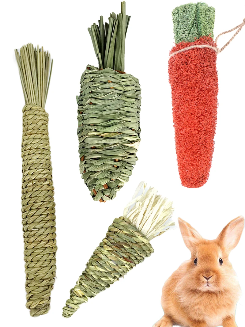 Pet Chew Toys Rabbit Chew Toy Guinea Pigs Chew Treat Play Molar Toy Cage Entertainment Accessories For Bunny Hamsters Rat Chinchilla Gerbils
