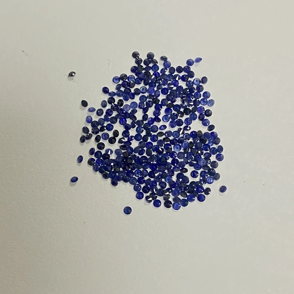 Saphir bleu naturel thaïlandais, 0.8-2.6mm, pierre précieuse