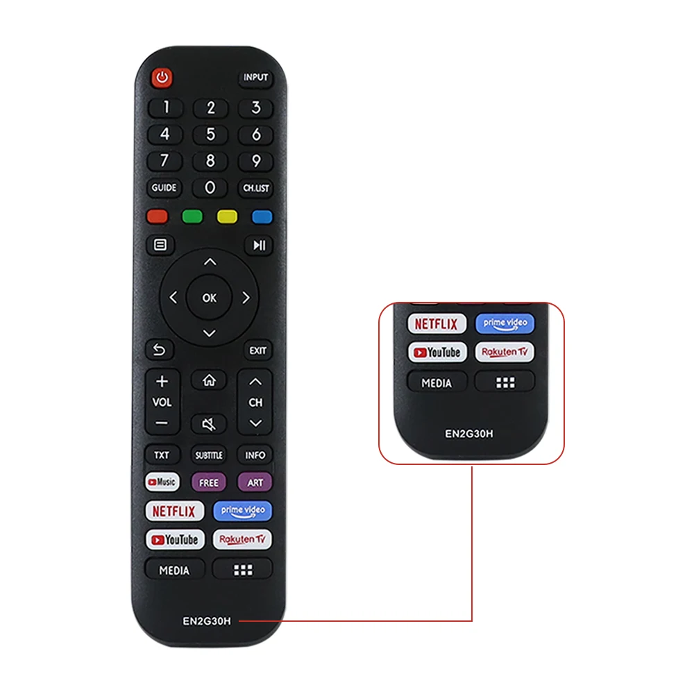 Sostitutivo Telecomando Hisense EN2G30H per Originale Telecomando Hisense VIDAA-TV