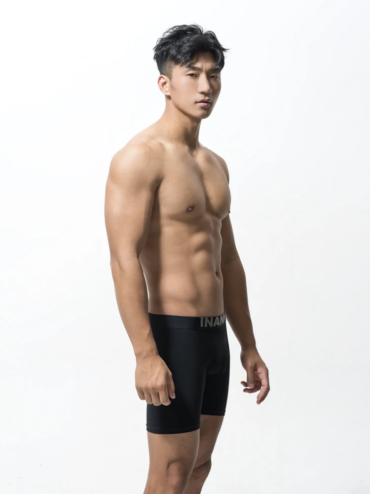 100% Cotton Low Waist Body Shaping Solid Color Men's Sports Underwear Boxer Shorts Pants Breathable Comfort Tight Anti-Curling