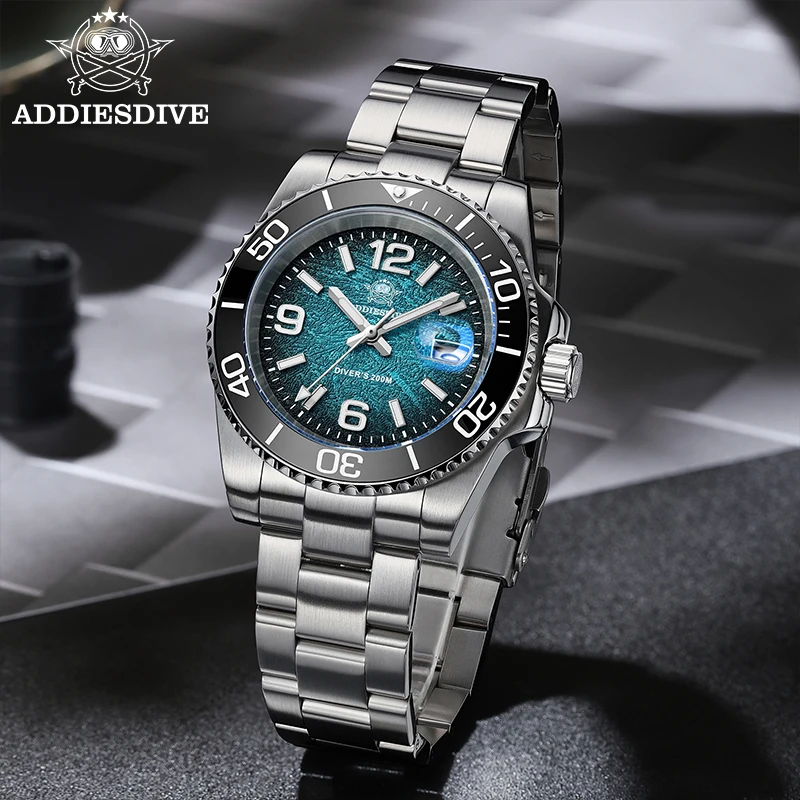 ADDIESDIVE 41mm Men's Diving Watch AD2513 200m Waterproof 316L