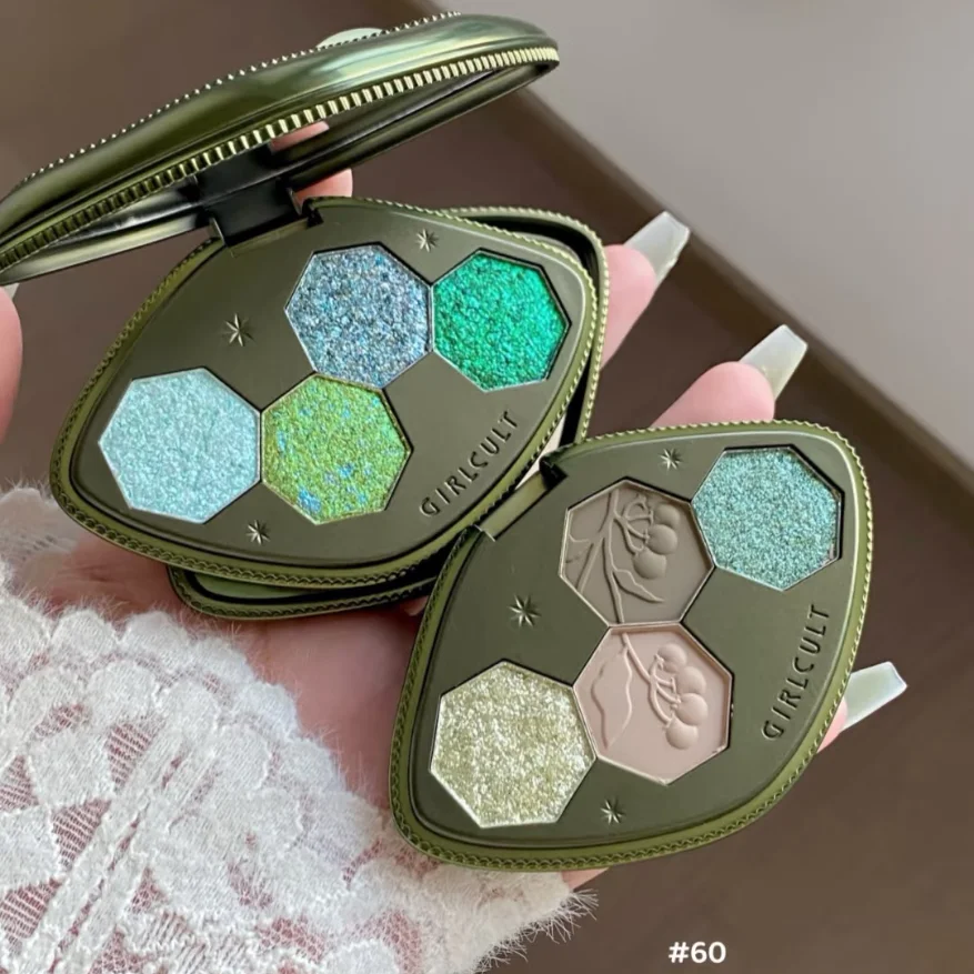 Matte Makeup Eye shadow 4 Color Chameleon Smoke Shimmer Glitter Eye Palette eye shadow eye shadow plate