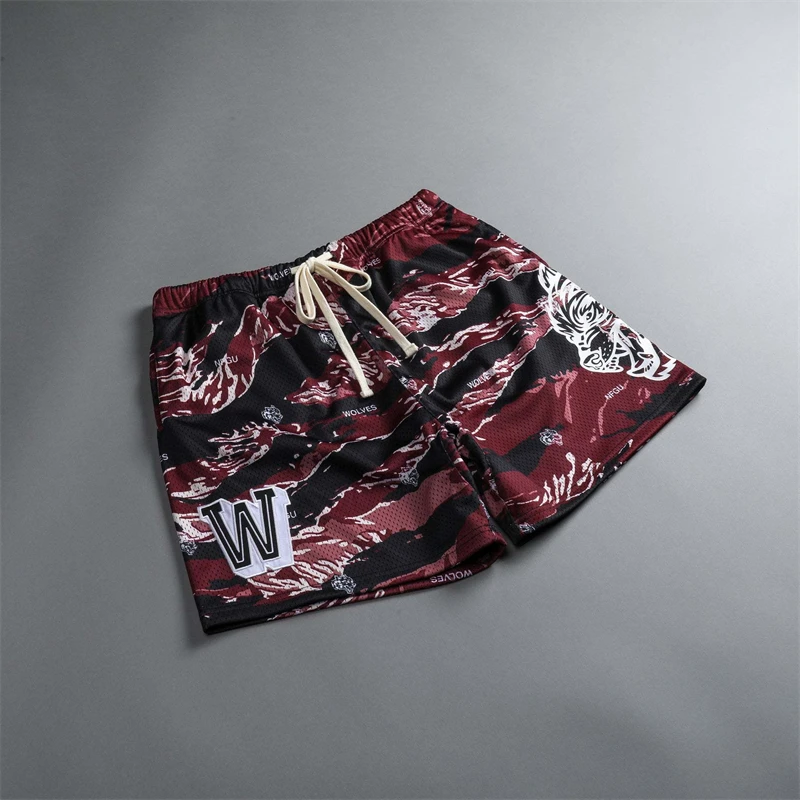 2023 Summer New Street Apparel Casual Men's Shorts Loose Fashion Capris Mesh Quick Dried Jogger Fitness Sports Pants