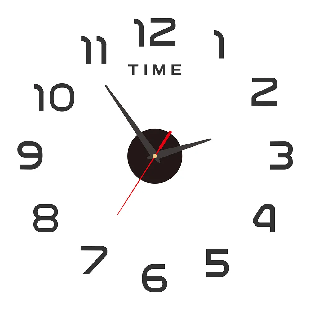 3D DIY Wall Clock Acrylic Mirror Stickers