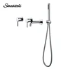Bathtub Faucet Bathroom Shower Mixer Set Hot Cold 2 Way Diverter Shower Solid Brass With 150MM/210MM/260MM Bath Spout Mixing Kit 2